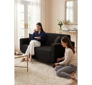 Funda De Sofá Elástica Cuadrillé: Renueva Tu Living En Minutos (1 Cuerpo) 7