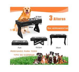 Comedero-bebedero Para Perros Altura Ajustable