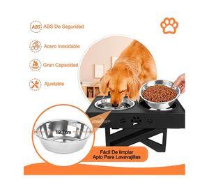 Comedero-bebedero Para Perros Altura Ajustable
