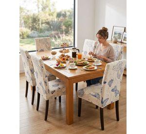 JUEGOS DE 6 FUNDAS PARA SILLAS  CON DISEÑO ELASTICO M15