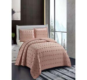 CUBRECAMA QUILT DELGADO TUFTING DE LUJO SUAVE 2 PLAZAS H2