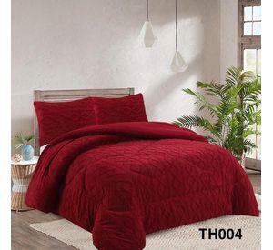 Cobertor Chiporro Texturizado 2 plazas Rojo Italiano TH004