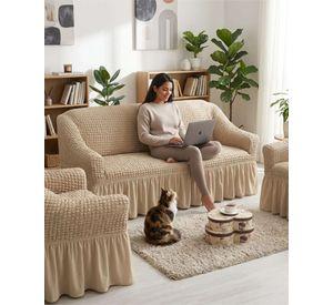 Juego de Fundas Cubre Sillon Turcas 3-1-1 con Textura de Burbuja m5