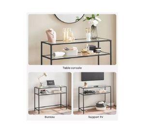 Mesa de arrimo vidrio Black Premium
