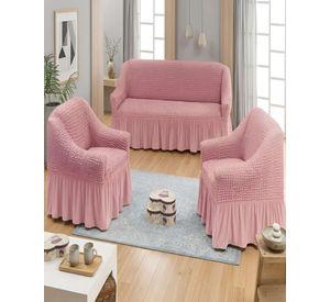 Juego Fundas Sillon Elastica 3+1+1 Nido Abeja Con Faldon A8