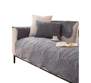 FUNDA DE SOFA DE 5 PIEZAS CON RELIEVE GRIS