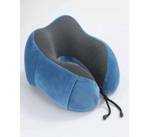 Cómoda Almohada De Cuello Viaje tela magnetica Azul
