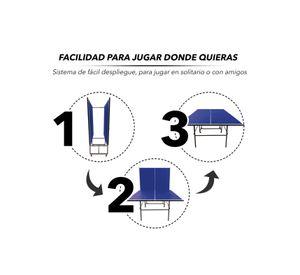 Mesa de Ping Pong Plegable Azul