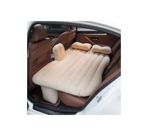 Colchón inflable con compresor 12V y 2 almohadas para auto, color gris
