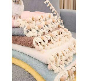 PACK DE 5 FUNDAS DE SILLÓN CON FLECOS BLANCO