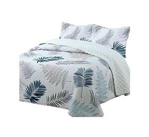 Cubrecama Sherpa King - Crema Hojas M944