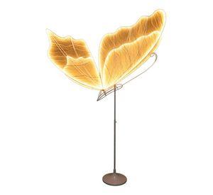 Lámpara Pie Decorativo Funcional Estilo Mariposa Jhn