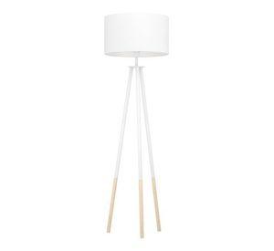 Lámpara de Pie Bidford Acero Madera Blanco E27 1X60w cod49156