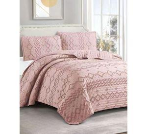 CUBRECAMA QUILT DELGADO TUFTING DE LUJO SUAVE 2 PLAZAS O4