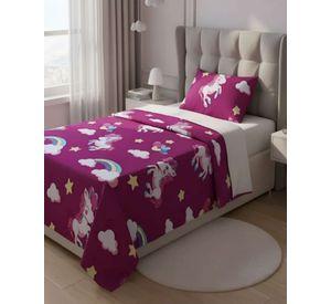 Sabanas infantil de verano Unicornio niña 1 plaza MAS 1 ALMOHADA