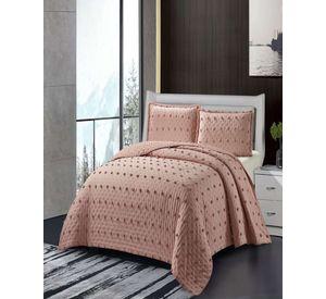CUBRECAMA QUILT DELGADO TUFTING DE LUJO SUAVE PLAZA Y MEDIA G2