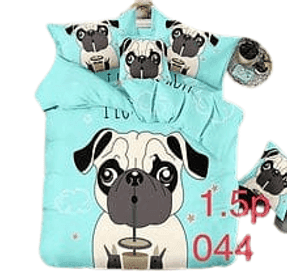 Cubrecama Quilt Verano 1.5 Pug Beto 044