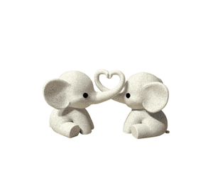 Escultura Decorativa Prints Patro- Corazón de Elefante