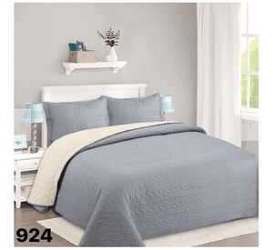 Cubrecama Sherpa 1.5 Plazas - Gris M924