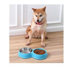 Plato Comida Anti-ansiedad Azul Mascota Perro Gato