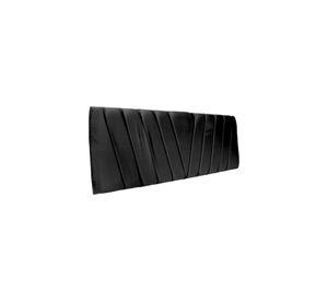 Respaldo Elegante 1 Plaza Capitone En V 105x60 CM Negro Felpa