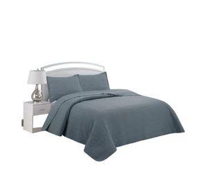 Cubrecama Quilt Verano 2 Plazas Gris Oscuro XF55