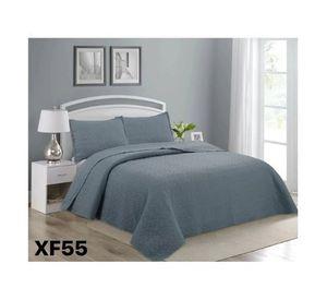 Cubrecama Quilt Verano 2 Plazas Gris Oscuro XF55