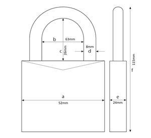 Candado Laton 180IB 50 HB63