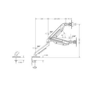 Soporte Brazo Ergon mico De Mesa Para Tv o Monitor 17 a 30 Pulgadas