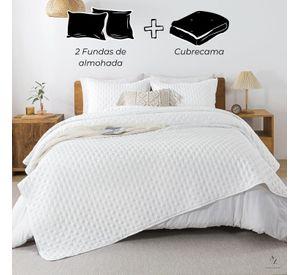 Cubrecama Quilt + Fundas De Almohada Cobertores Acolchado 2 Plazas Aura Zeus
