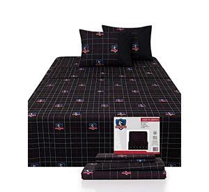 JUEGO DE SABANA INFANTIL POLIESTER PLAZA Y MEDIA 165 X 240 CM NEGRO