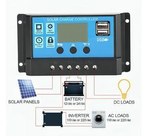 Regulador De Carga Solar Digital 12v 24v 60a 2usb
