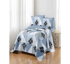 QUILT CUBRECAMA DE VERANO KING AZUL 02