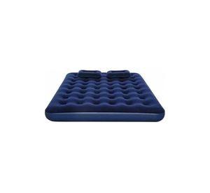 Colchón cama inflable de 2 plazas, + 2 almohadas, + inflador, color azul