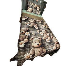 QUILT PRIMAVERA VERANO INFANTIL OSO CAFÉ