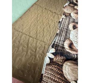 QUILT PRIMAVERA VERANO INFANTIL OSO CAFÉ