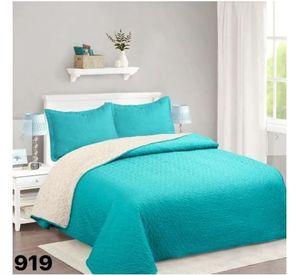 Cubrecama Sherpa 2 Plazas - Turquesa M919