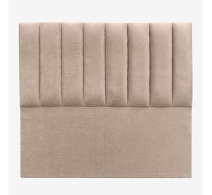 Respaldo de Cama Tubular Vertical Felpa Beige - Super King