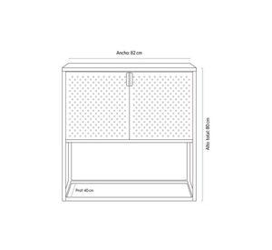Arrimo medio Newton, 2 puertas, color negro, formato