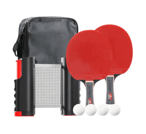 Pack 2 Paletas De Ping Pong + 4 Pelotas + Malla + Estuche alta calidad