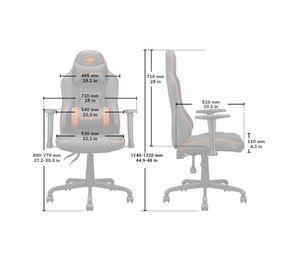 Silla Gamer - Cougar Fusion S - Black - Soporte Máx. 120 Kg