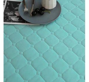 Cubrecama Quilt 2 Plazas Turquesa Blanco Reversible