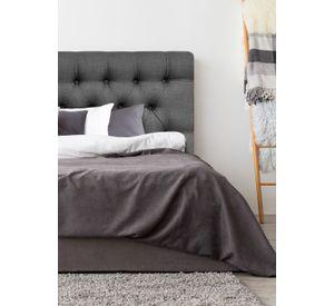 Respaldo de Cama Capitoné Premium Lino Grafito - King