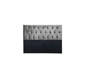 Respaldo King Piso Capitone Premiun 180x140 CM Gris Claro Felpa