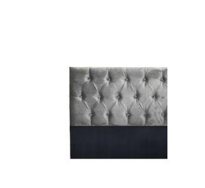Respaldo King Piso Capitone Premiun 180x140 CM Gris Claro Felpa