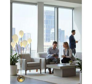 Lámpara Decorativa Pie Diseño Globos Pedestal Hogar Jhn