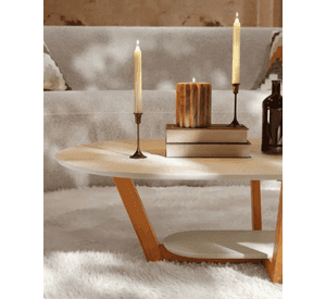 Mesa de Centro Oval 120x68cm