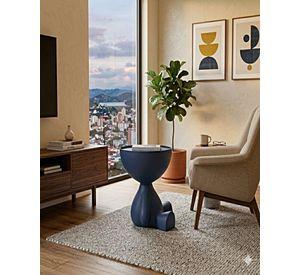 MESA DE ARRIMO MULTIFUNCIONAL CON COMPARTIMENTO ORGANIZADOR INTEGRADO AZUL