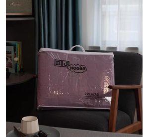 Cubrecama Quilt 2 Plazas Lila Rosado Reversible