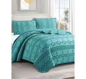 CUBRECAMA QUILT DELGADO TUFTING DE LUJO SUAVE 2 PLAZAS O5